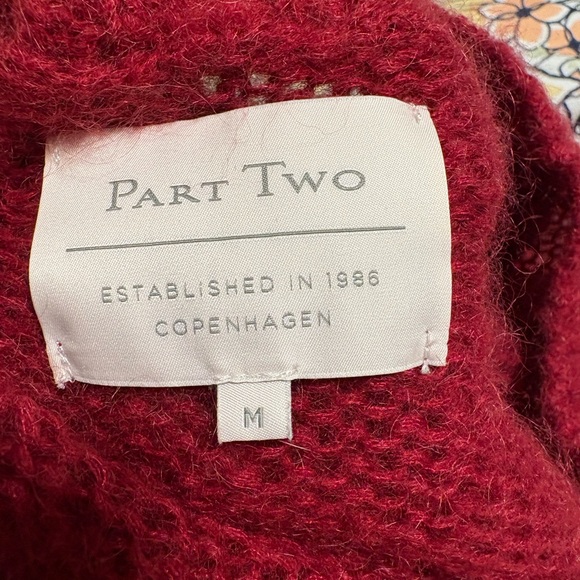 Cozy Red Crew Neck Sweater - Picture 6 of 6